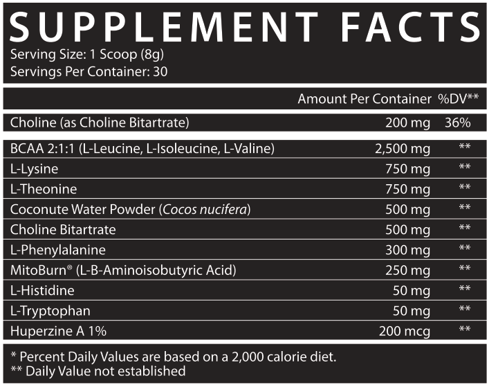 Amino Nutritional Facts